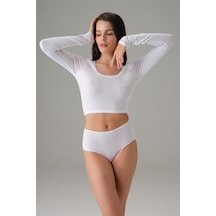 Doreanse Kadın Basic Uzun Kol Crop T Shirt 8513-Siyah Doreanse Kadın Basic Uzun Kol Crop T Shirt 8513-Siyah