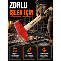 Byhanex Hnx-2716 Çekiç 1500 Gr 1,5 Kg Ahşap Saplı Ağır İş Çekici