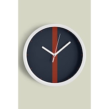 Modern Tasarım Duvar Saati - 35cm - Önü Camlı Beyaz Kasa - Sessiz Mekanizma-jh0407 Beyaz