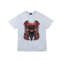 Stoned&Fame Unisex Beyaz Slipknot Baskılı T-shirt Beyaz