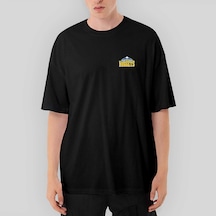 Denver Nuggets Logo Oversize Siyah Tişört Siyah