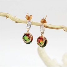Meloni Topaz Taşlı 925 Ayar Gümüş Rose Küpe N11.69911