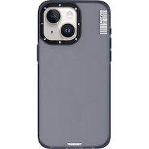 İphone 15 Uyumlu Kılıf Buzlu Mat Tasarım Youngkit Colored Sand Serisi Kapak Siyah