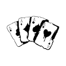 Poker Grafik Araba Çıkartmaları Su Geçirmez Sticker