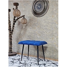 Siyah Sivriltmel Ayaklı 60 Cm Puf Bench - Puf - Bench - Oturak - Çok Renkli