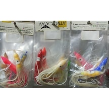 Top Arkası-10Cm Ahtopot-Silikon-Hazırtakım Iğne 1 Paket 10 Adet F