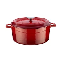 Lava Döküm Yuvarlak Tencere, Trendy, 28 Cm, 6.71 L Hacim, Kırmızı Diğer