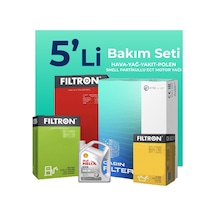 Filtron Peugeot Partner 1.6 Dizel Filtre Bakım Seti Shell Motor Yağlı (2010-2016) 5 Li