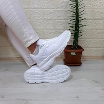 Kinetix Melly Pu Beyaz Fuspetli Dolgu Topuk Bayan Spor Ayakkabı 001