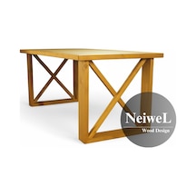 Neiwel Leis Doğal Ahşap Mutfak Ve Yemek Masası-120-280 Açık Ceviz
