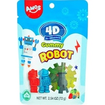 4d Gummy Robot Meyve Aromalı Yumuşak Şeker 72 G