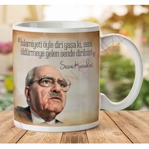 Sezai Karakoç İslamiyeti Yaşa İki Tarafı Baskılı Kupa Bardak.jpg