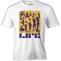 Evolution Of Basketball Players For Life Beyaz Erkek Tshirt 001