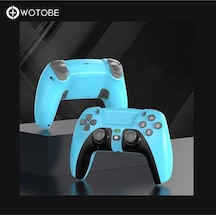 Kablosuz Wireless Ps4 Android Apple Uyumlu iOS Switch Pc Six-axis Oyun Kolu Joystick Mavi