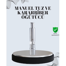 Tuz Ve Kararbiber Öğütücü - Şeffaf Akrilik Hazne Gri