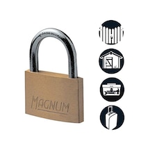 Cad40t 2 Adet Masif Pirinçten Yapılmış Anahtarlı Büyük Asma Kilit Paketi, Altın Rengi, 5,4 X 4 X 1 Cm