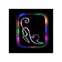 Led Işıklı Kişiselleştirilebilir Kedi Temalı Tablo Simba Dekoratif Gece Lambası Çok Renkli - 737261254 Çok Renkli