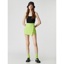 Koton Crop Fitilli Atlet Kare Yaka Nervürlü Siyah 3sal30050ık 3SAL30050IK999 Siyah