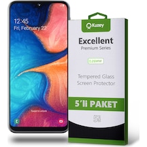 Samsung Galaxy A20E ile Uyumlu Kırılmaz Temperli Ekran Koruyucu Cam Ekonomik 5'li Paket