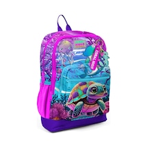 Coral High Kids Pembe Mor Kaplumbağa Desenli Okul Sırt Çantası 23756