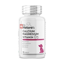 Dr. Nature's Dog Kalsiyum Magnezyum + Vit D3 Köpekler için Besin Takviyesi 75 Tablet