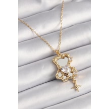 Mey İthalat 316l Çelik Gold Renk Zincir Ayna Ayıcık Model Zirkon Taşlı Kalp Model Kadın Kolye - Özel Seri Meyeb676423c4165ef6993206bda8 altın