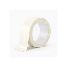 Mat Krem Beyaz Zemin İkaz İş Güvenliği Yer İşaretleme Çizgi Bandı 50mm X 30m