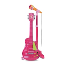 Mey İthalat Elektronik Ayaklı Mikrofonlu Pembe Gitar