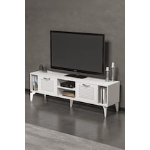 Linya Gümüş Tv Sehpası Beyaz Diğer