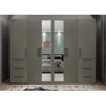 Zeren 6 Kapaklı Çekmeceli Gardırop Dolap F 208 Cm