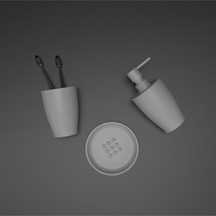Pure 3'lü Banyo Seti-gri Grı