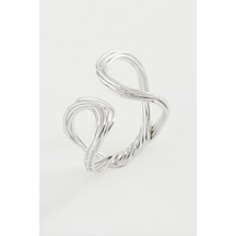 Gld-spt- Oval Metal Yüzük - Gümüş Rengi 58191968
