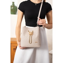 Just Polo Kadın Orta Boy Ayarlanabilir Askılı El Ve Omuz Çantası Ebat: 22 X 23 Cm Shopper Taş