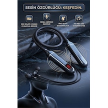 A15 Boyuna Asmalı Spor Bluetooth Kulaklık Şarj Göstergeli Sd Kart Girişi 200 Saat Müzik Dinleme Siyah - 570545110
