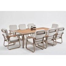 Erinöz Milano Masa Bella Sandalye Takımı - Kum Rengi - 100x230cm Kum Rengi