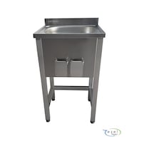 Ayaklı Diz Vurmalı Paslanmaz Eviye