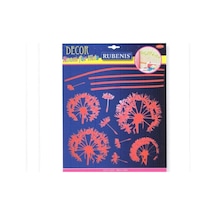Fosforlu Çiçek Figürlü Oda Sticker 29 X 29 Cm Diğer