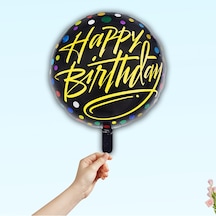 Happy Birthday Folyo Balon - 45cm Çok Renkli