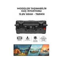 Oslo Iqx Modüler Taşınabilir Güç İstasyonu 12.8v 60ah-768wh Siyah