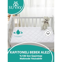 Suvay Su Sıvı Geçirmez Kapitoneli Bebek Çocuk Yatak Alezi