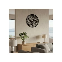 Geometrik Desenli Daire Duvar Tablosu Mdf Lazer Kesim Modern Minimal Duvar Süsü Renk