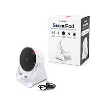 Soundpad 5ın1 - 5w - 2000mah Temas İle Ses Yükseltme - Telefon Stand - Usb-c Şarj Beyaz İndiksiyon Ses Yükseltici Bluetooth Hoparlör Speaker Ekd-s11 4741