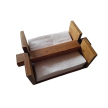 Masif Ahşap Çam Ağacı Dekoratif Peçetelik 19 Cm X 15,5 Cm