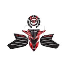 Yamaha Mt 09 Tank Pad Depo Kapak Pad Yan Pad Komple Set Kırmızı S