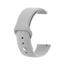 Caseonn Amazfit Bip 3 Kordon Esnek Spor Silikon Kayış Açık Gri