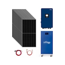 18x600w Topcon Güneş Paneli 15kva Trifaze İnverter 51.2v 280ah Lityum Bataryalı Hazır Solar Enerji Paketi