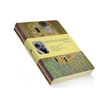 Gold Series - A6, Gustav Klimt 4'lü Defter Seti I, Çizgisiz, Toplam 192 Sayfa, Her Biri 48 Sayf