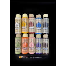 Cadence 10 Lu Style Matt Akrilik Set 120ml X 10 Renk + Eko Fırça Karışık Karışık