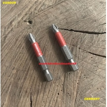 Vandor Kaydırmaz Vida Sıkma Ucu Ph2 Pz2 Yıldız Bits Uç Cobalt Çelik Germany Matkap Ucu