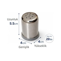 Çelik Tuzluk & Biberlik Delikli Kapak Tasarımı, Paslanmaz Çelik Gövde, Tuz Ve Karabiber Serpici, Mutfak Ve Sofra Kullanımı 2 Çok Renkli